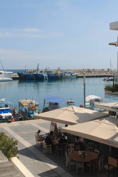 Limassol Chipre Abril 2019 Vista Porto Antigo Com Barcos Ancorados — Fotografia de Stock