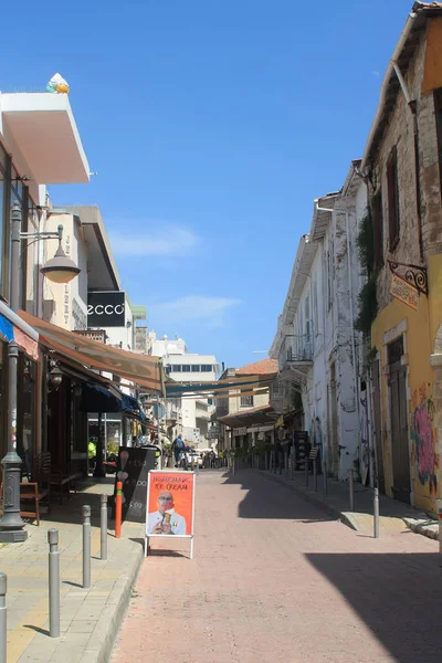 Limassol Cyprus April 2019 Agiou Andreou Andrew Voetgangersstraat Oude Stad — Stockfoto