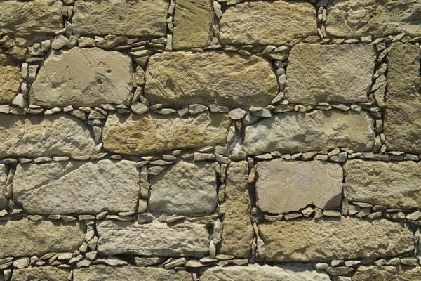 Närbild Fasadtegel Vägg Från Naturliga Stenarna Olika Former Och Storlekar — Stockfoto