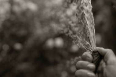 Su, su hortumundan geliyor.