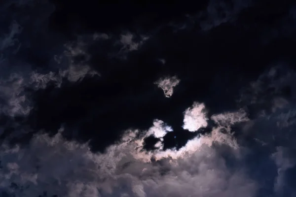 Black Clouds Covered Sun — Stock Photo, Image