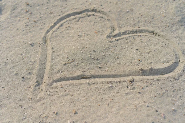 Image Heart Sand — Stock Photo, Image