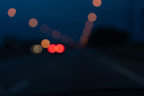 Blurry Glare Night Illumination — Stock Photo, Image