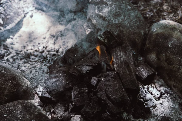 Fire Burning Coals — Stock Photo, Image