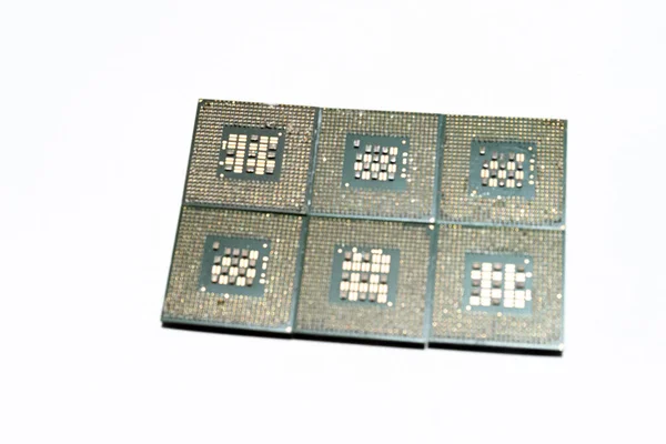 Procesory Komputera Białym Tle — Zdjęcie stockowe