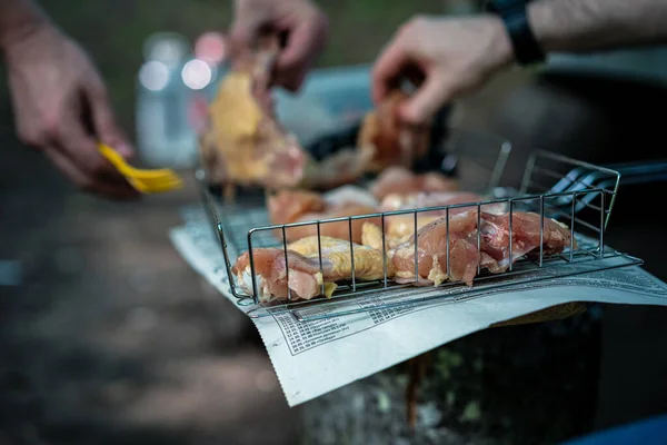 Preparación Carne Para Asar —  Fotos de Stock