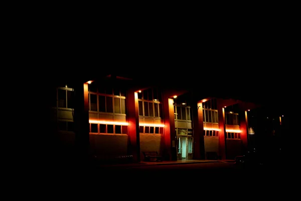 Podsvícení Budovy Noci — Stock fotografie