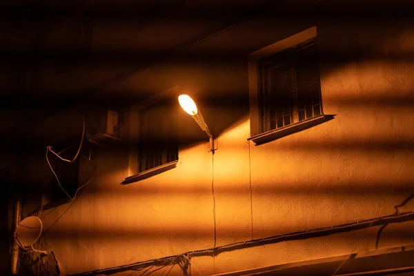 Illuminated Old Building Night — Stock Photo, Image