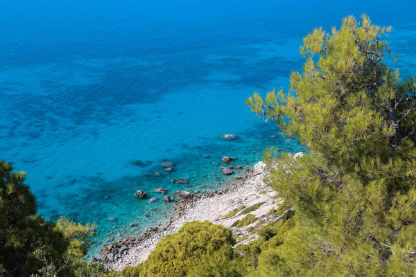 Atemberaubende Aussicht Auf Die Westküste Der Insel Lefkada Griechenland Europa — Stockfoto