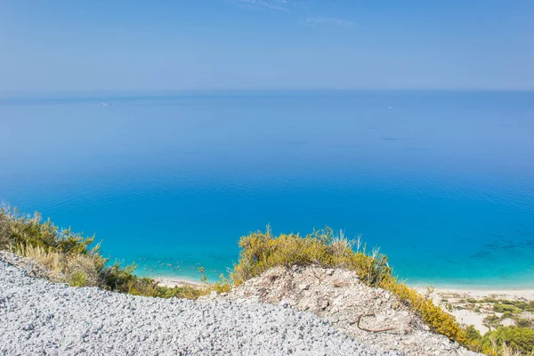 Belle plage de Gialos sur l'île de Lefkada en Grèce — Photo