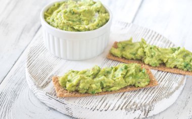 Sandwiches with guacamole close up clipart