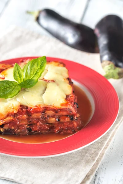 Porção Parmigiana Melanzane — Fotografia de Stock