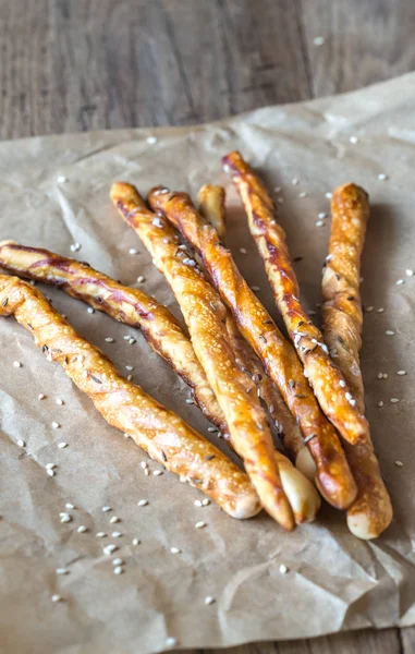 Breadsticks parşömen üzerine