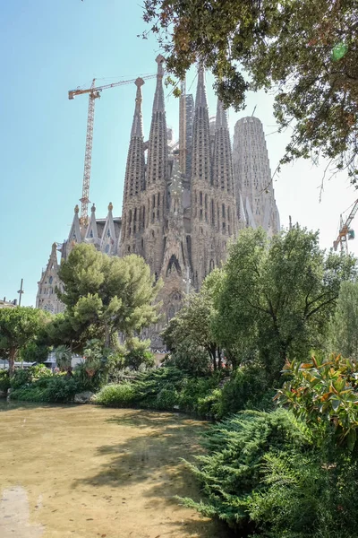 바르셀로나 2018 바르셀로나 스페인에서 유명한 사그라다 파밀리아의 사그라다 파밀리아는 미완성 — 스톡 사진