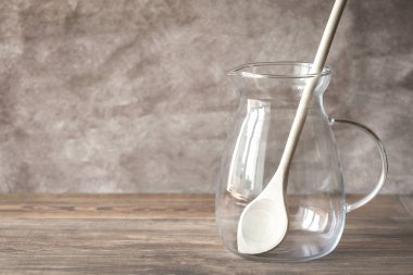 Boş sangria sürahi yakın çekim