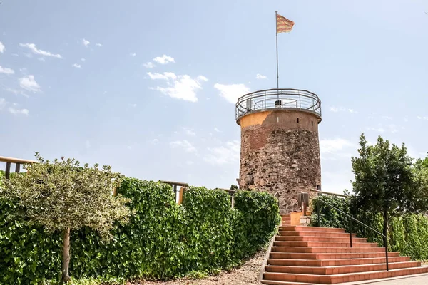 Toren Del Castell Stad Van Malgrat Del Mar Spanje — Stockfoto