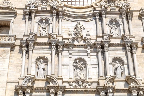 Catedral Santa Maria Girona Fachada — Fotografia de Stock