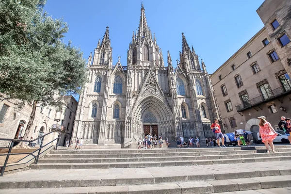 바르셀로나 대성당의 바르셀로나 2018 — 스톡 사진
