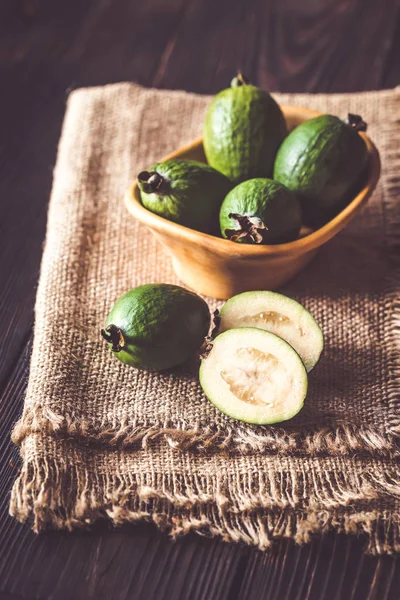 Bowl Feijoa Fruits — Stock Photo, Image