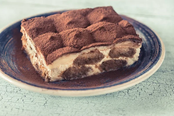 Porzione Dessert Tiramisu — Foto Stock