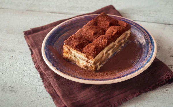 Parte Sobremesa Tiramisu — Fotografia de Stock