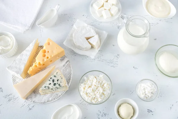 Sortiment Mjölkprodukter — Stockfoto