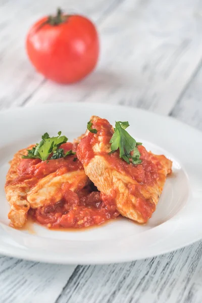 Poulet Sauce Tomate Ail — Photo