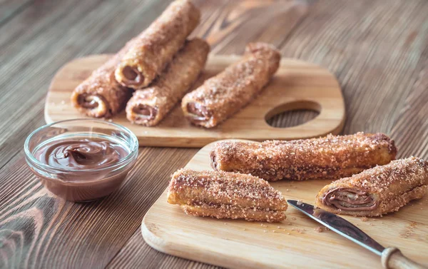 French toast roll-ups — Stock Photo, Image