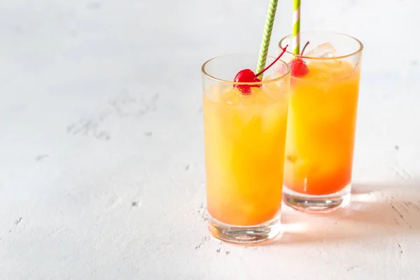 Tequila sunrise cocktails — Stock Photo, Image