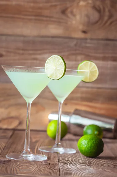 Glasses of classic daiquiri cocktails — Stock Photo, Image