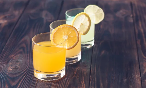 Assortment of citrus juices — Stock Photo, Image