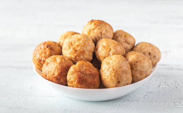 Bowl of meatballs — Stock Photo, Image