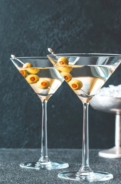 Två glas Martini cocktail — Stockfoto