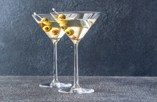 Två glas Martini cocktail — Stockfoto