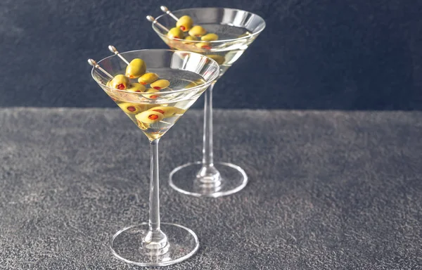 Två glas Martini cocktail — Stockfoto