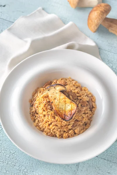 Risotto com cogumelos porcini — Fotografia de Stock