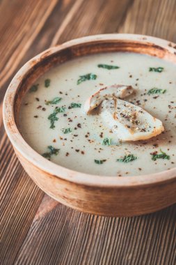 kremalı mantar çorbası