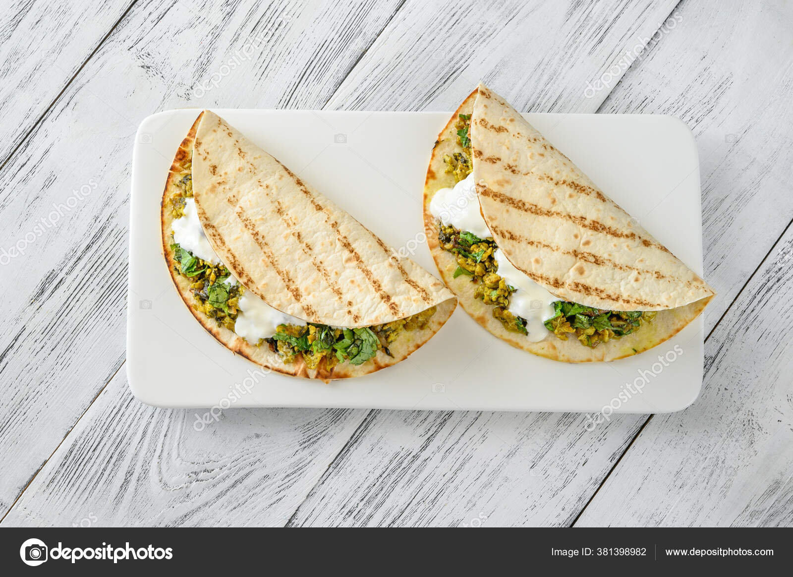 Indian Spicy Egg Spinach Wraps Stock Photo by ©alex9500 381398982