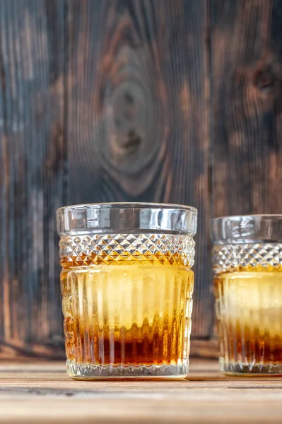 Two Glasses Old Fashioned Cocktail — Stock Photo, Image