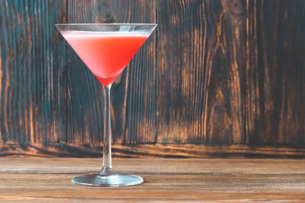 Bicchiere Clover Club Cocktail Sfondo Legno — Foto Stock