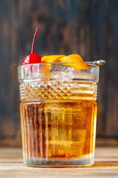 Glasse of old fashioned cocktail