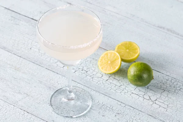 Glas Margarita Cocktail Versierd Met Zoutvelg — Stockfoto