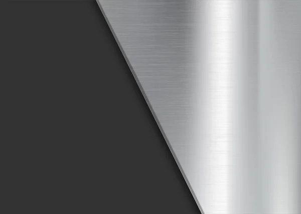 Textur Aus Gebürstetem Silber Metall Industriellen Hintergrund Mit Kopierraum Aktienvektorabbildung — Stockvektor