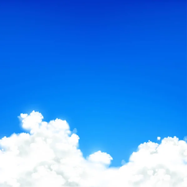 Nuages Blancs Contre Ciel Bleu Vif — Image vectorielle