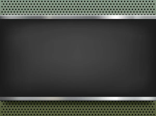 Blackboard Metal Background Frame Menu Banner Copy Space Stock Vector — Stock Vector