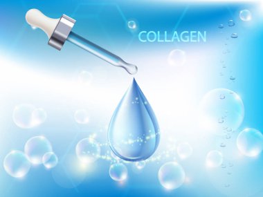 Kollajen Serum uşuyor. Hyaluronik asitli pipet.