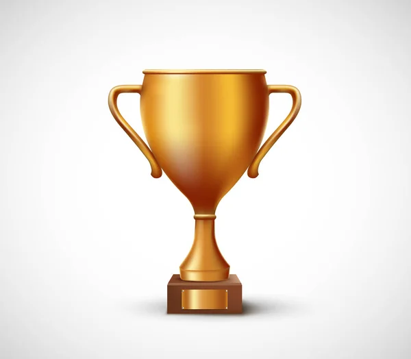 Icon gouden winnaar Award eerste plaats Cup — Stockvector