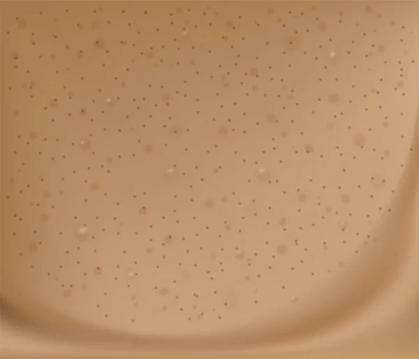 Bebida de café. Textura de espuma marrom de cappuccino ou latte . — Vetor de Stock