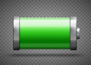 Tam şarj durumu. Vektör Şablonu illüstrasyonu