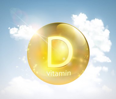 Güneş ve bulutlarla gökyüzüne karşı D vitamini al.